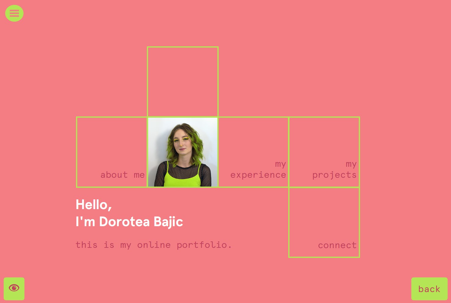 A screenshot
                 of the original home page which included a more basic animation but desktop users did experience the bigger smile too when hovering over my head shot. You can experience it with the link in paragraph four.<br> <br> Sorry, due to how this lightbox caption appears, I don't know how to add that here yet